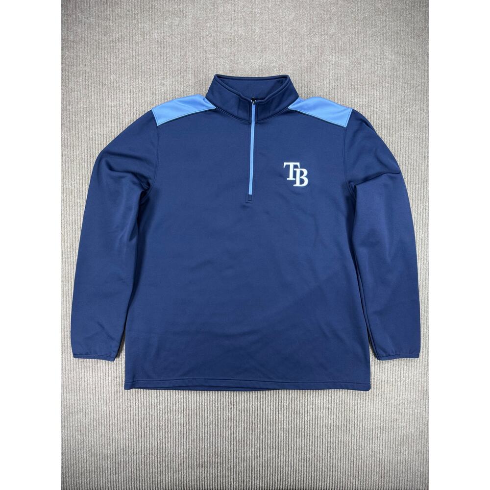 Genuine Merchandise Tampa Bay Rays MLB Fleece 1/4 Zip Mens XL - Picture 2 of 8